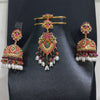 Exquisite Multicolor Jhumka Earrings with Maang Tikka Set - Traditional Indian Artificial Jewelry for Women