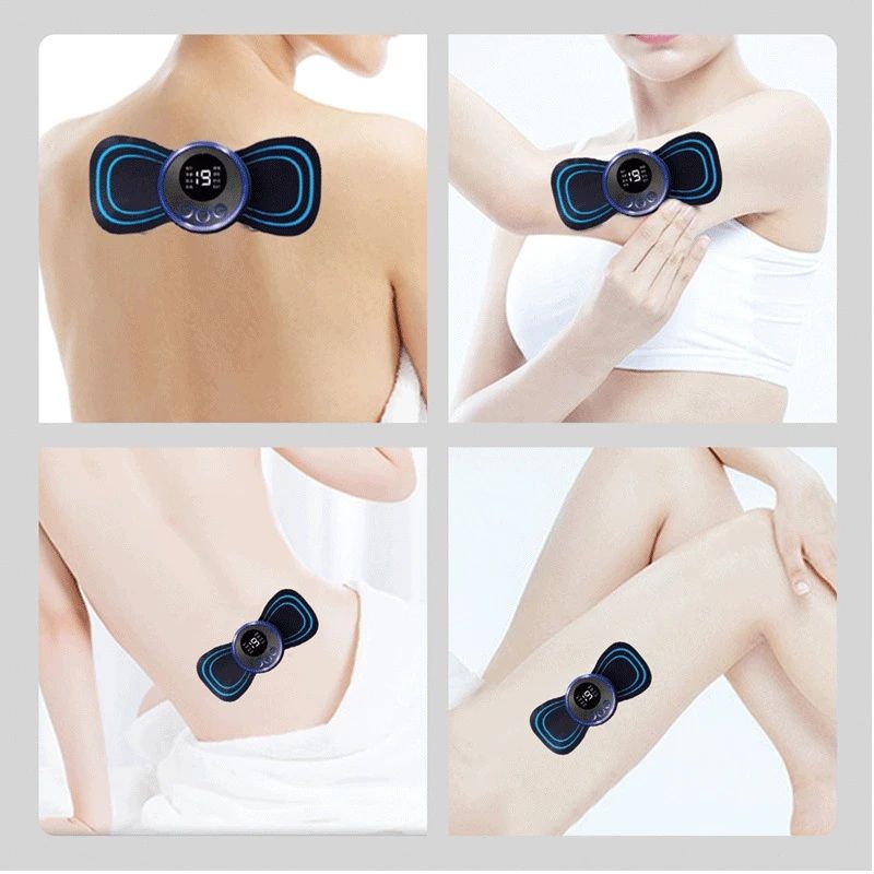 EMS Mini Electric Neck Back Body Massager Cervical Electric Neck Back Massager Muscle Therapy Pressure Pain