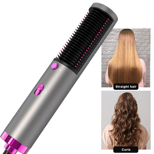 One Step Multifunctional Hot Air Comb Straight Dryer Portable Curler Straight Hair 3 In 1 Dryer Brush Styling Tool Hairdryer